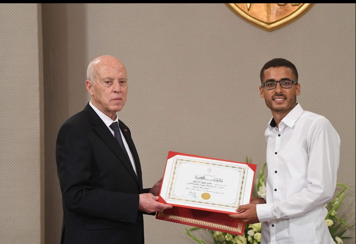 Prix présidentiel pour notre étudiant Mahmoud Lassoued